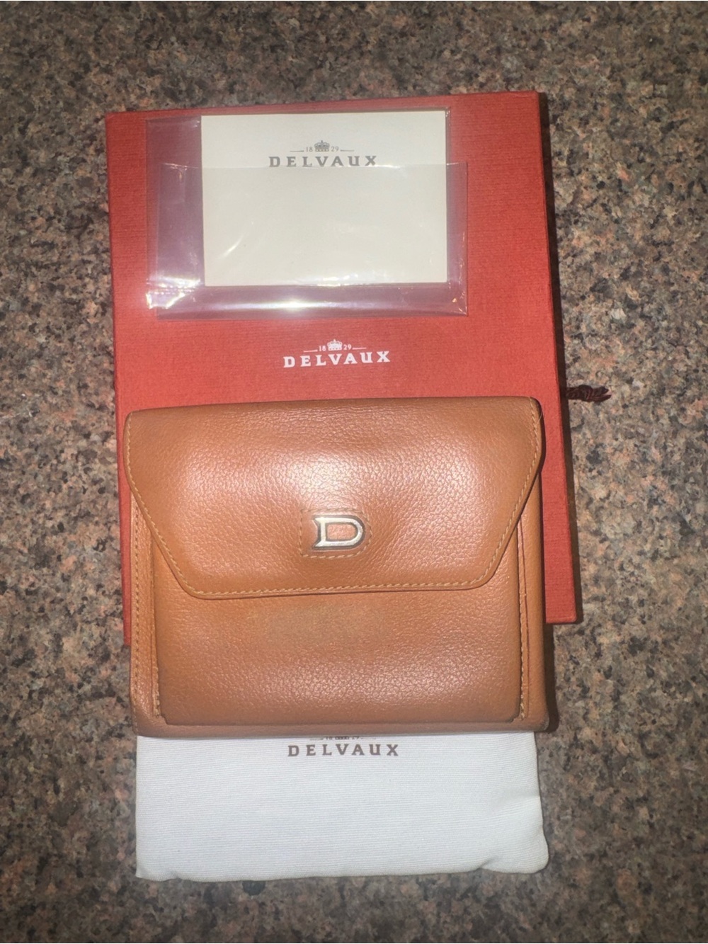 Delvaux Leather compact Wallet full inclusion with COA.
